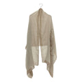 Chanel Cashmere Silk Lion Shawl Beige Scarf