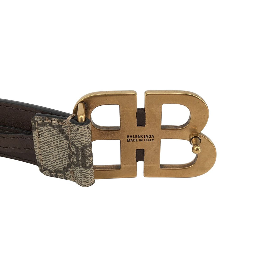 Gucci the Hacker Project BB Logo Leather Belt 75 Beige — view 5
