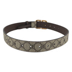 Gucci the Hacker Project BB Logo Leather Belt 75 Beige — view 2