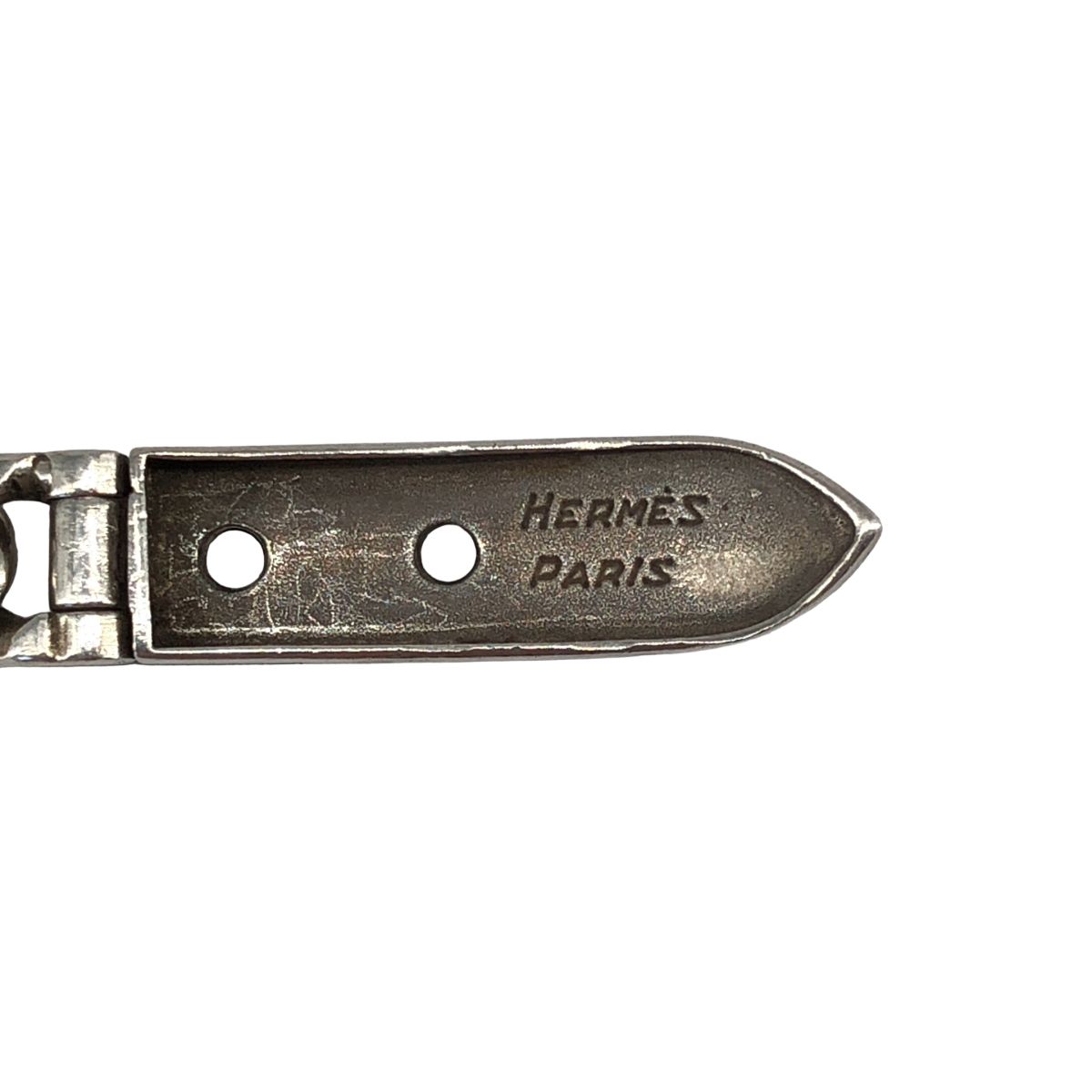 Hermes Boucles Sellier PM Chain Bracelet Cursive Silver — view 7