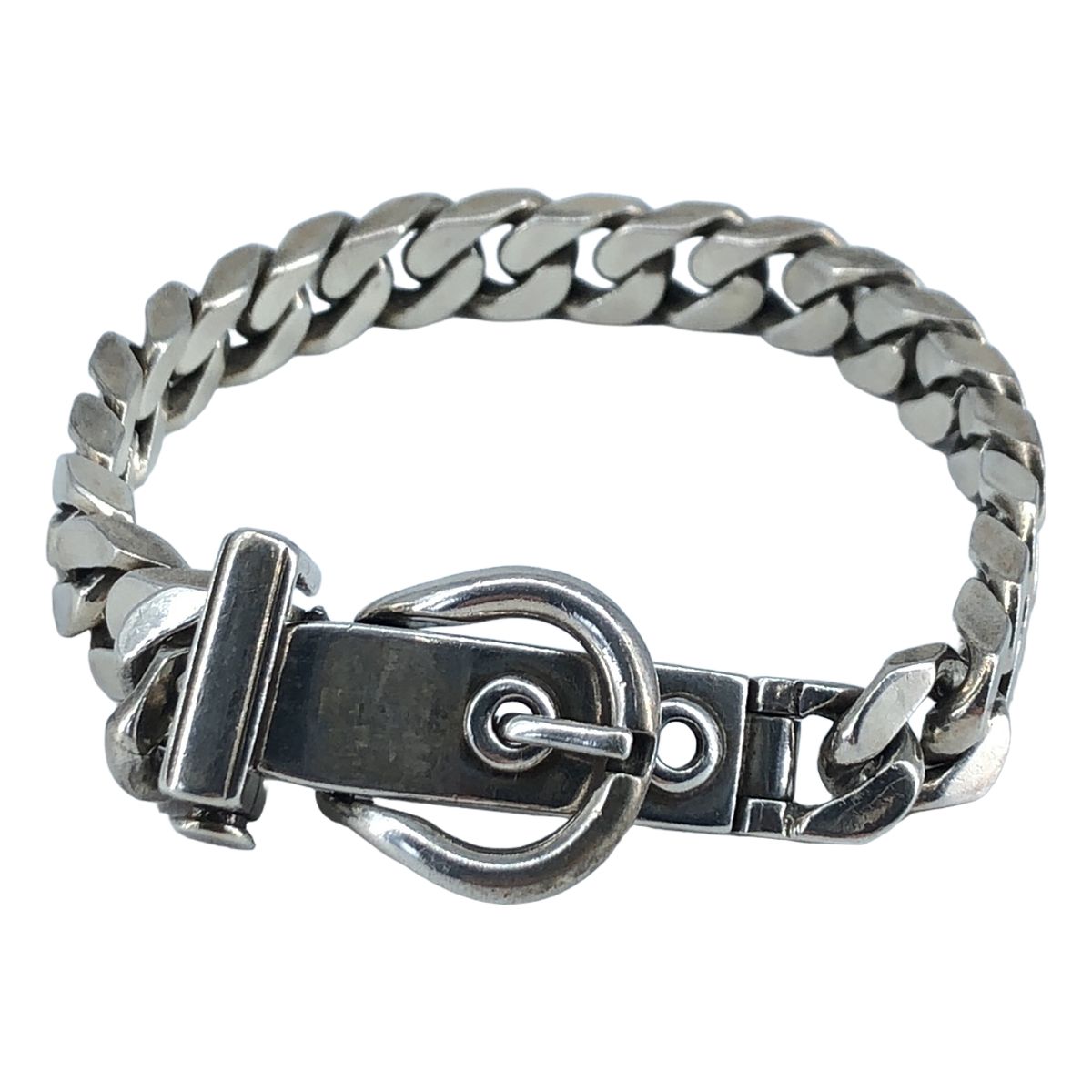 Hermes Boucles Sellier PM Chain Bracelet Cursive Silver — view 5