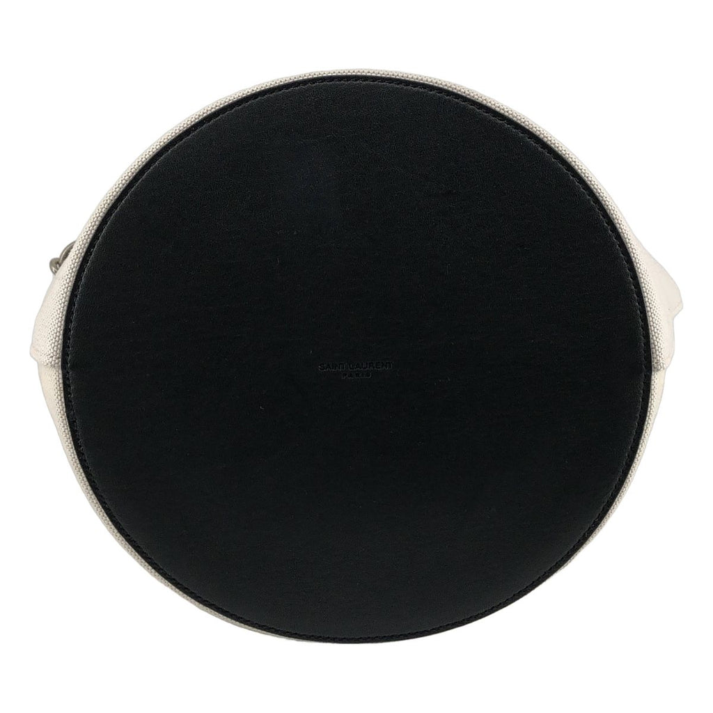Saint Laurent Paris Rive Gauche Bucket Bag Canvas Black White — view 6