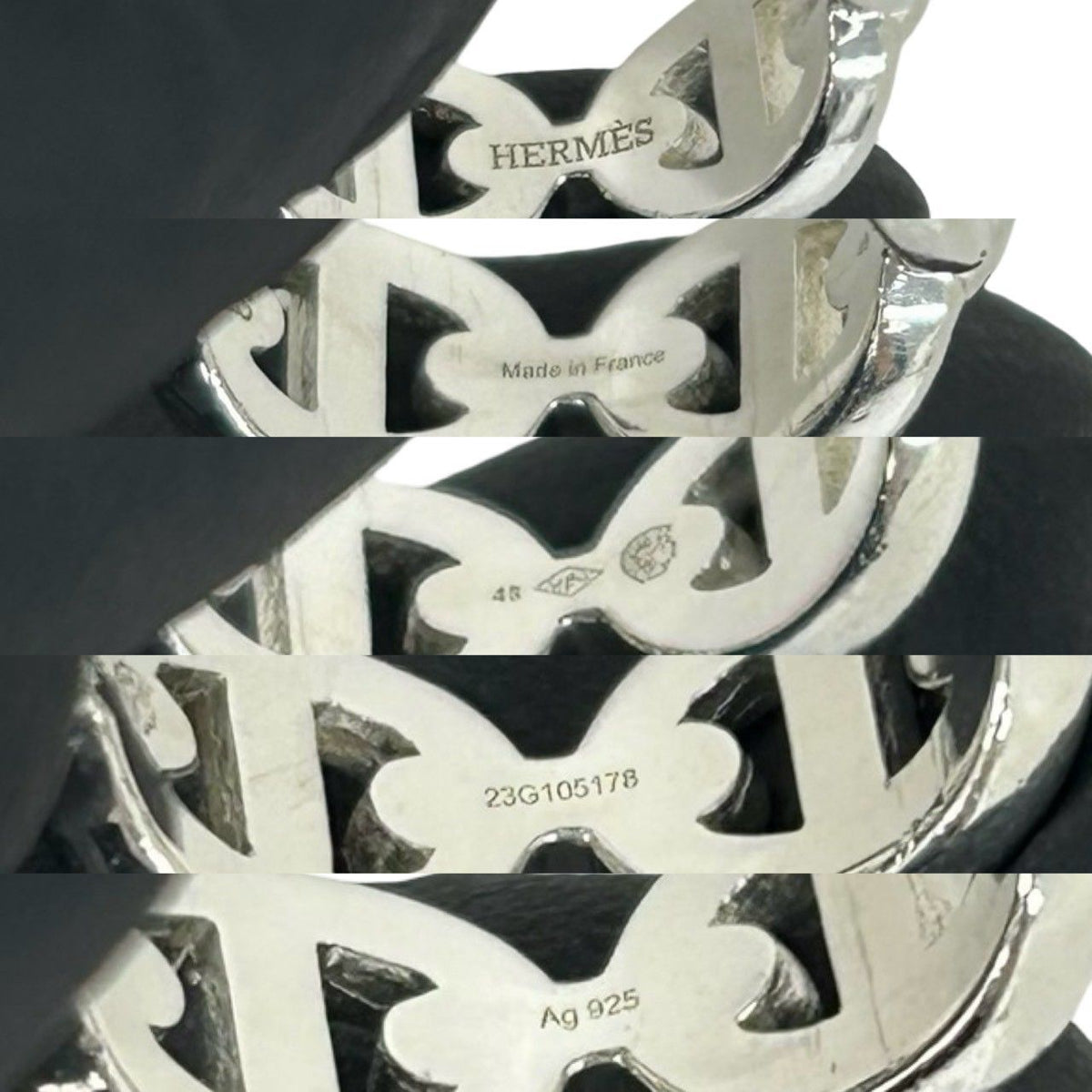 Hermes Enchainee PM Ring 925 Sterling Silver — view 3