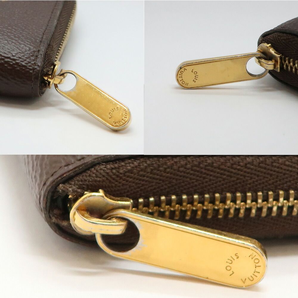 Louis Vuitton Monogram Giant Zippy Coin Purse Brown Card Case Gold — view 5