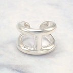 Hermes Osmose GM Actual Genus Ring 925 Sterling Silver Stamp