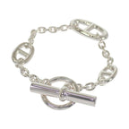 Hermes Farandole Stamp Bracelet 925 Sterling Silver — view 2