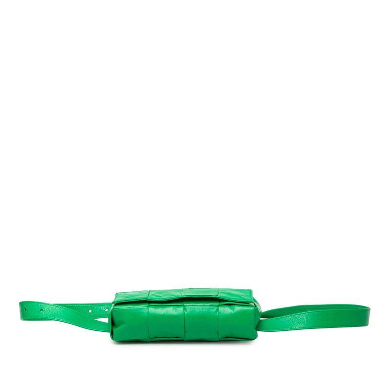 Bottega Veneta Maxi Intrecciato Cassette Belt Bag Green Leather — view 3