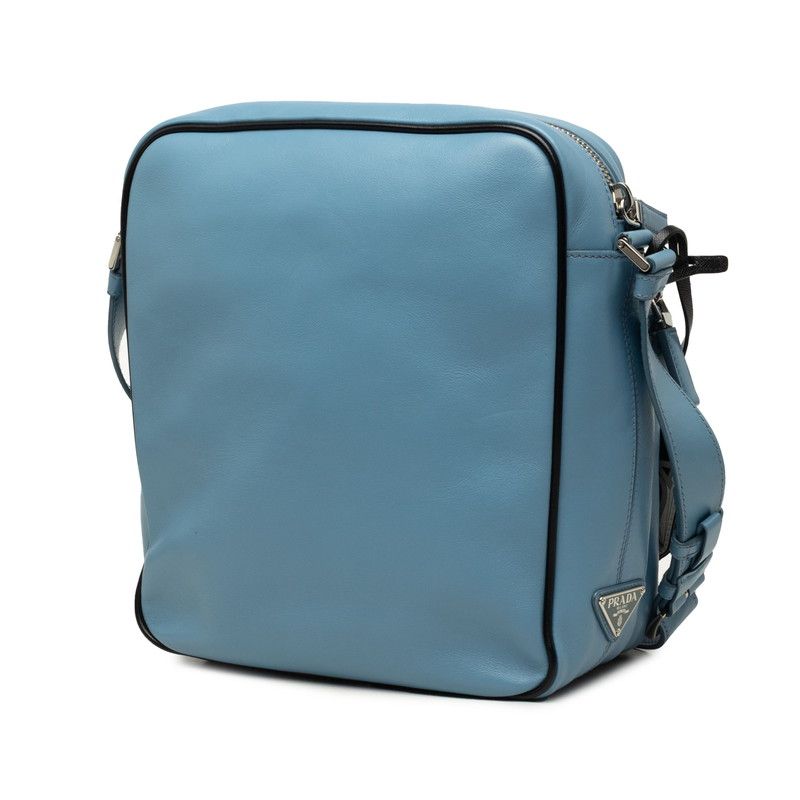 Prada Crossbody Shoulder Bag Light Blue Leather — view 2