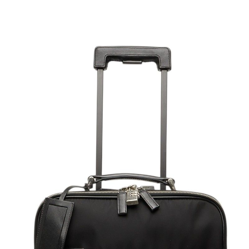 Prada Tessuto Travel Bag Suitcase Bag Black Nylon Leather — view 8