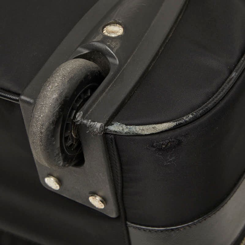 Prada Tessuto Travel Bag Suitcase Bag Black Nylon Leather — view 6