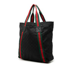 Gucci GG Canvas Sherry Line Tote Bag Black — view 2