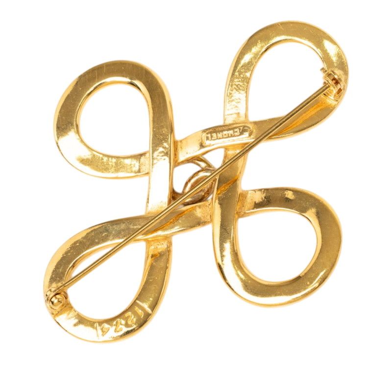 Chanel CC Logo Brooch Gold Plated — view 2