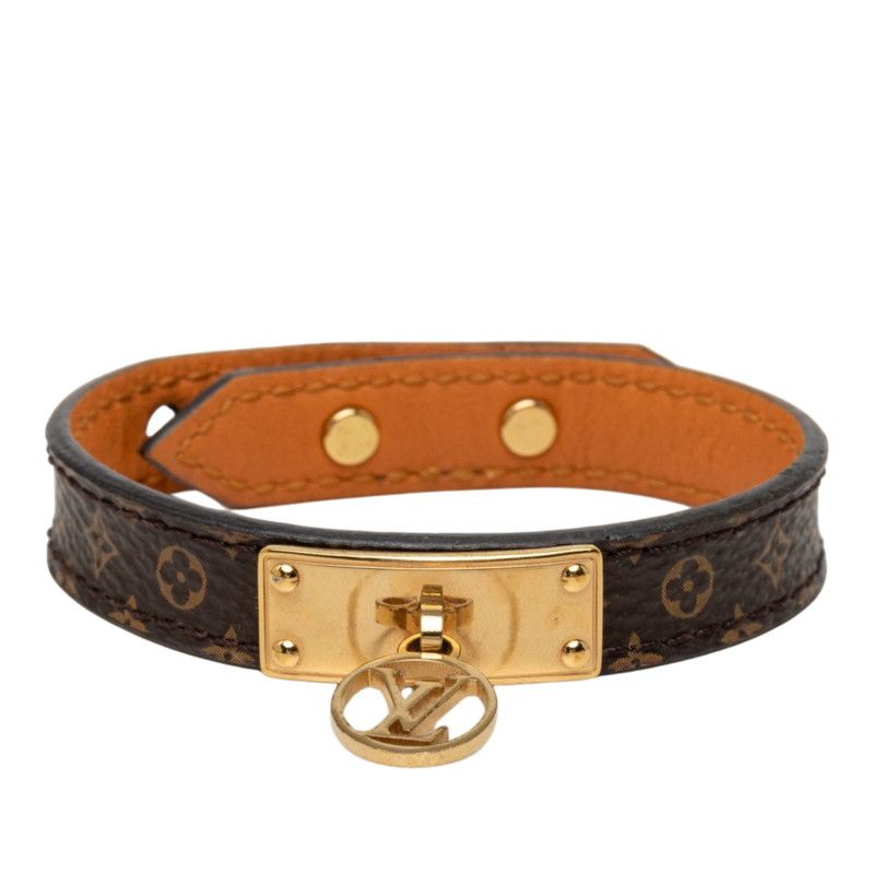 Louis Vuitton Bracelet Logomania Brown Leather