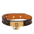Louis Vuitton Bracelet Logomania Brown Leather