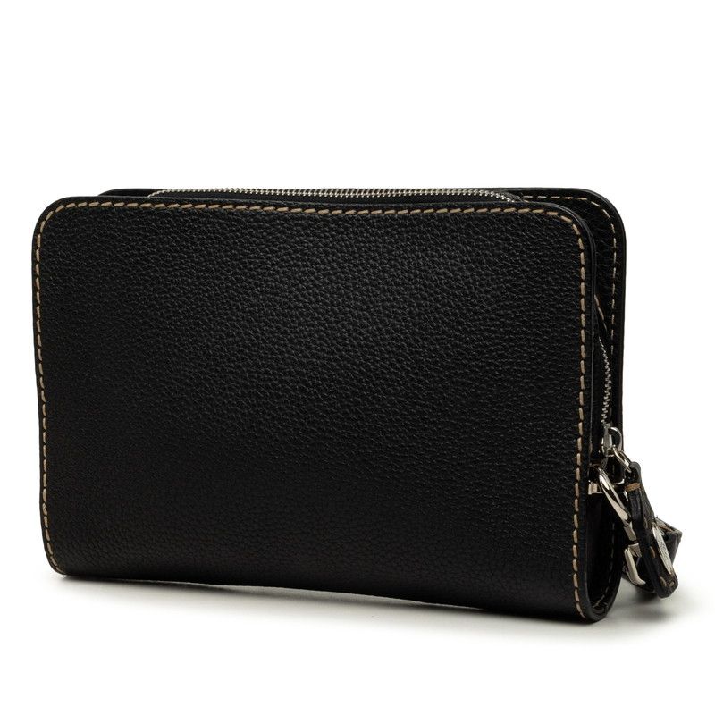 Fendi Selleria Clutch Black Leather — view 2