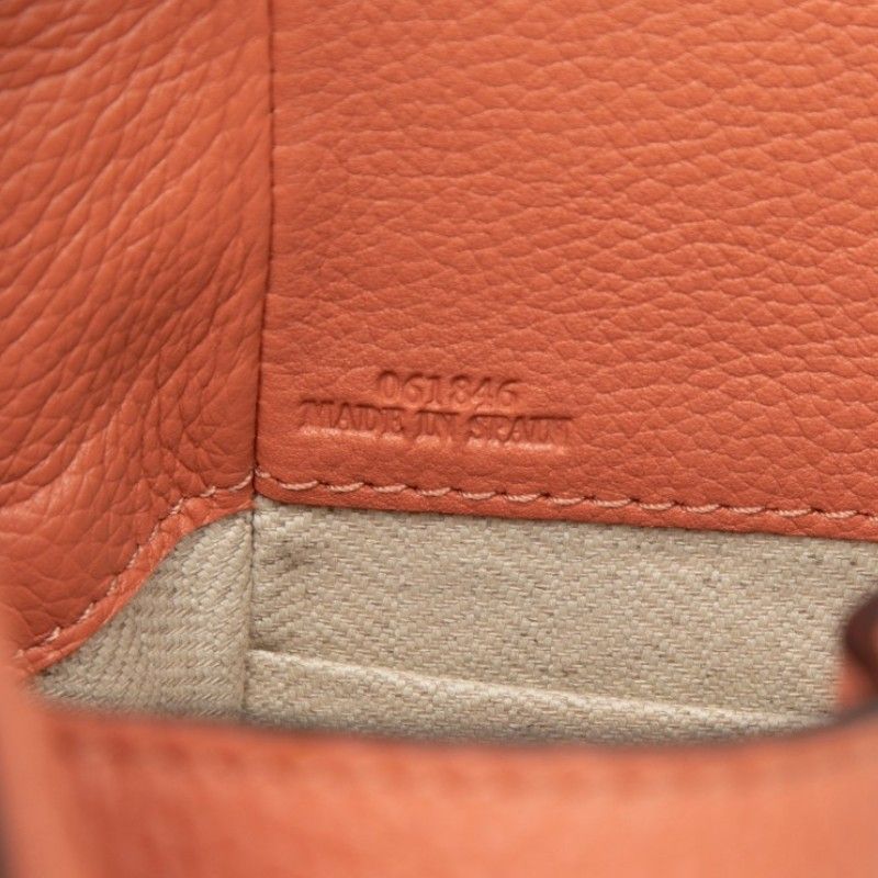 Loewe Anagram Hammock Drawstring Mini 2-Way Shoulder Bag Pink Leather — view 6