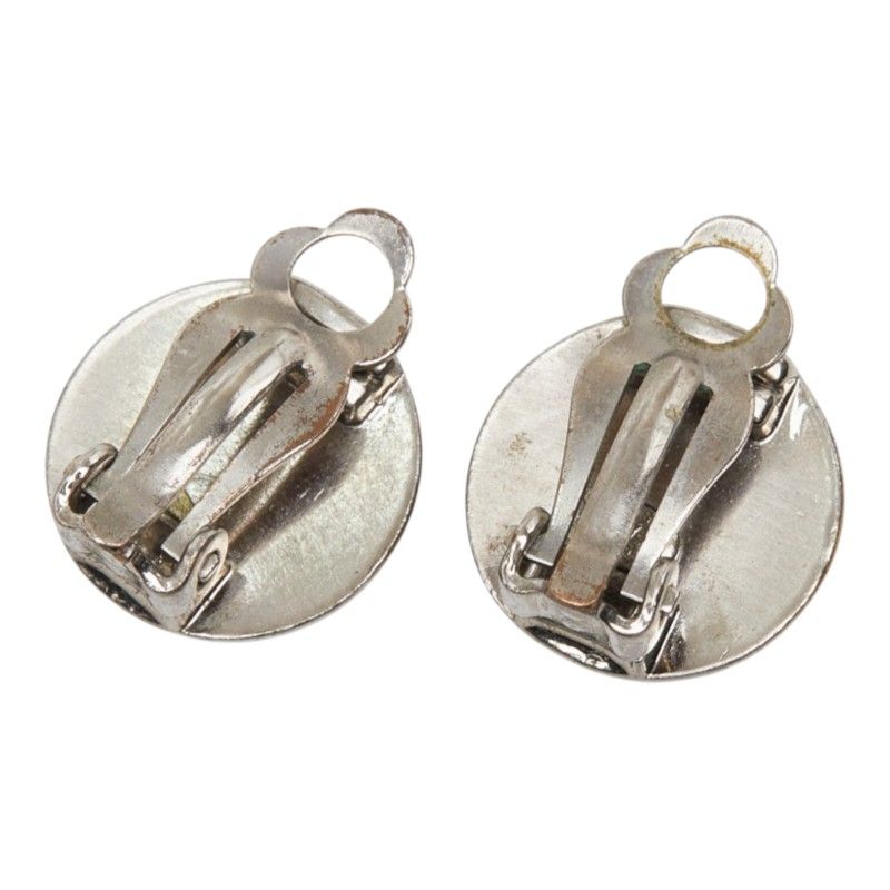 Chanel 99A CC Logo Vintage Earrings Silver Gold Metal — view 2