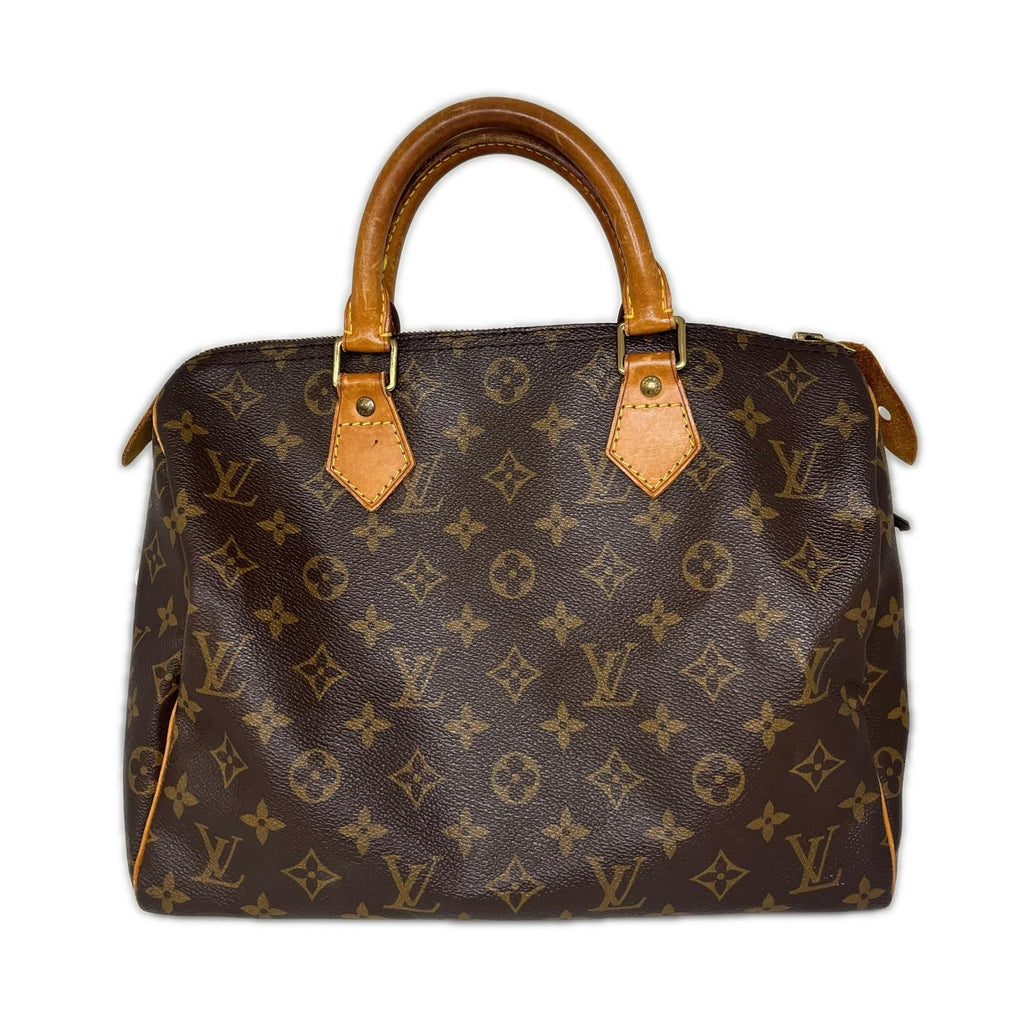 Louis Vuitton Monogram Speedy 30 Boston Bag Brown