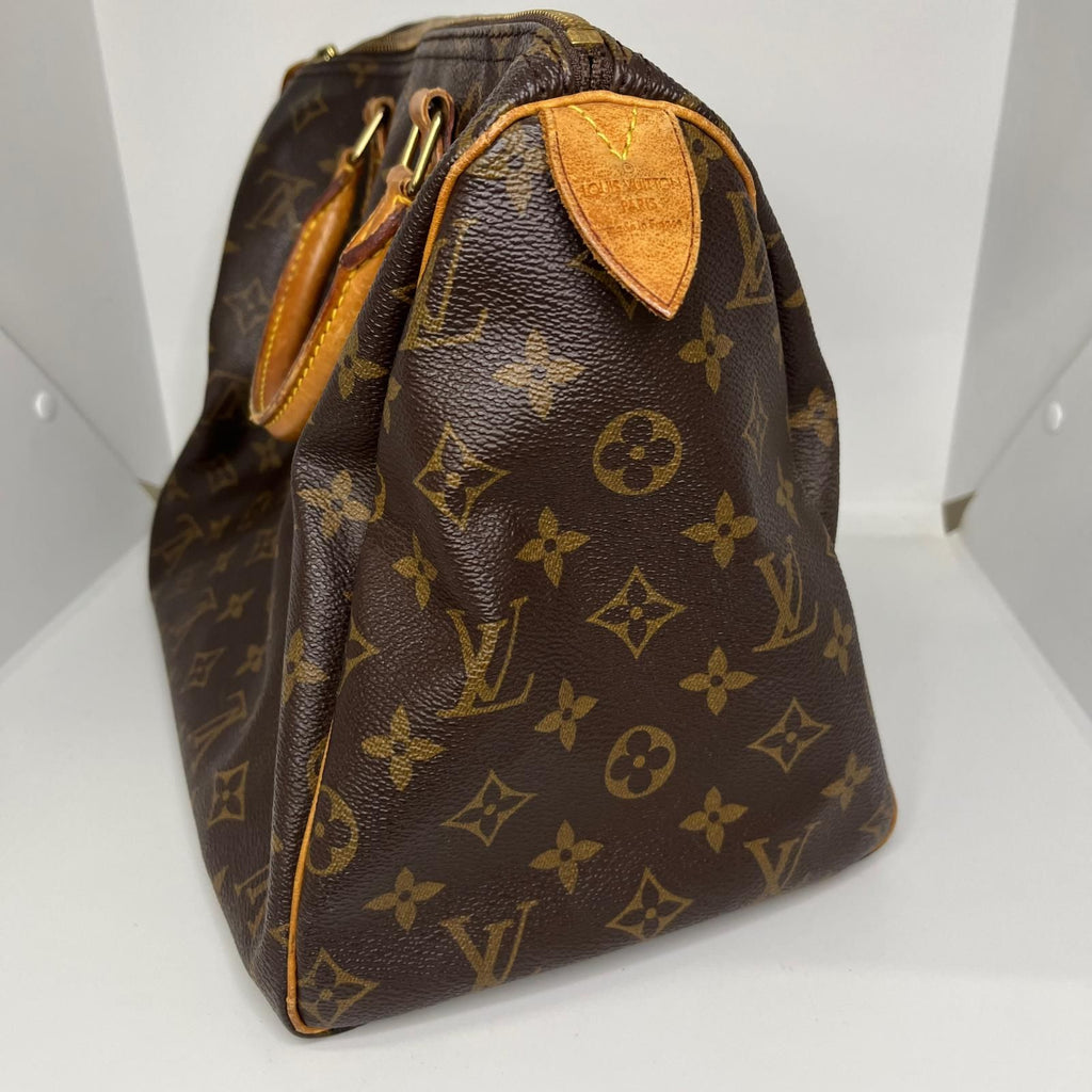 Louis Vuitton Monogram Speedy 30 Boston Bag Brown — view 2