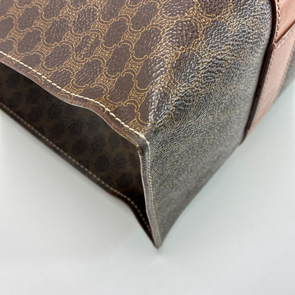 Celine Macadam Shoulder Tote Bag Vintage Pvcx Leather — view 6