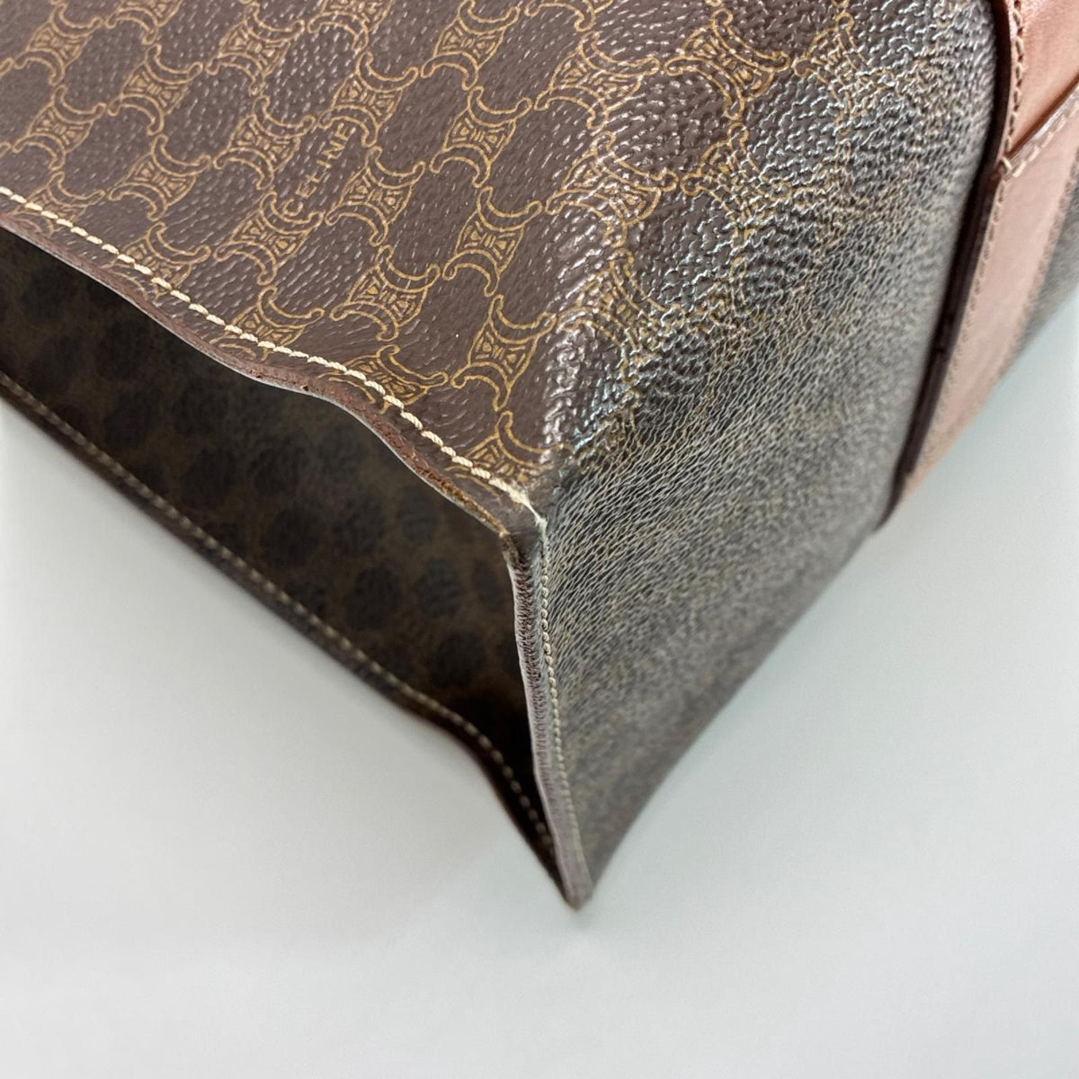 Celine Macadam Shoulder Tote Bag Vintage Pvcx Leather — view 6