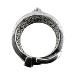 Gucci Garden Cat Head Enamel Silver Blue Ring — view 2