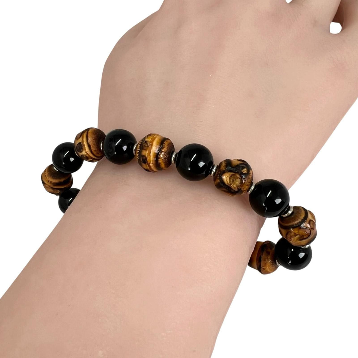 Gucci Bamboo Onyx Brown Black Bracelet Silver — view 4