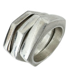 Gucci Hexagon Triple Silver Ring