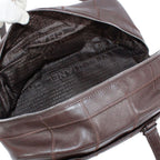 Chanel Choco Bar Mini Caviar Leather Dark Brown Boston Bag Silver — view 8