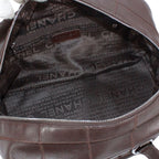 Chanel Choco Bar Mini Caviar Leather Dark Brown Boston Bag Silver — view 7