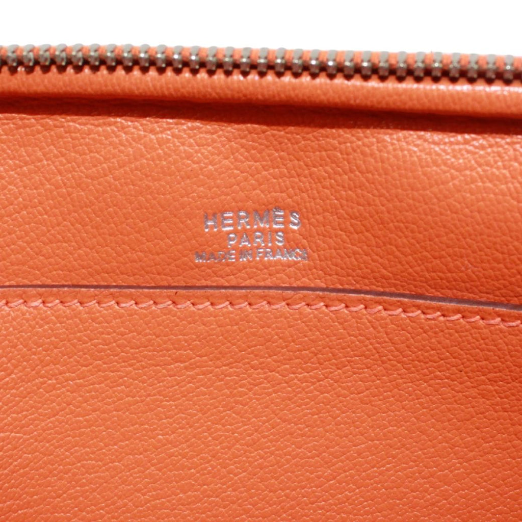 Hermes Shoulder Veau Epsom Orange Pouch Silver — view 8