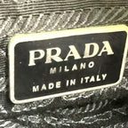 Prada Chain Nylon Black Tote Bag Silver — view 4