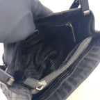 Prada Chain Nylon Black Tote Bag Silver — view 3