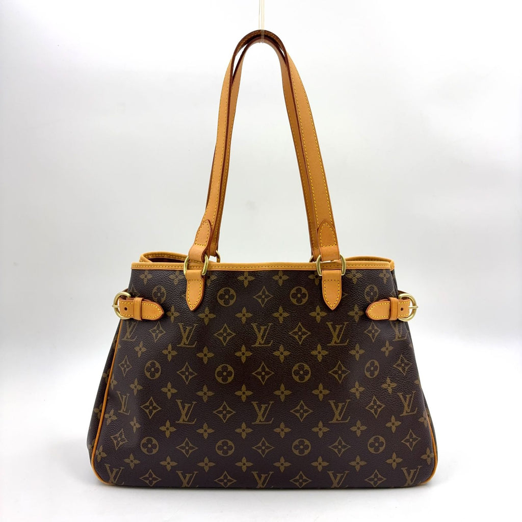 Louis Vuitton Batignolles Horizon Monogram Leather Brown Light Tote Bag Gold