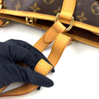 Louis Vuitton Batignolles Horizon Monogram Leather Brown Light Tote Bag Gold — view 8