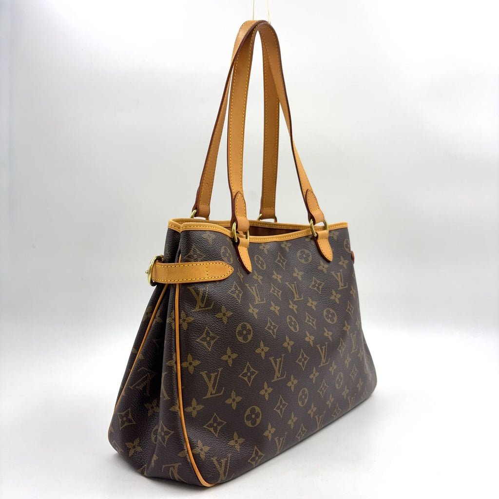 Louis Vuitton Batignolles Horizon Monogram Leather Brown Light Tote Bag Gold — view 2