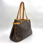 Louis Vuitton Batignolles Horizon Monogram Leather Brown Light Tote Bag Gold — view 2
