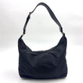 Prada Tessuto Nylon Leather Black Bag Silver
