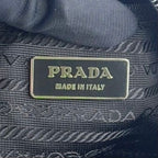 Prada Tessuto Nylon Leather Black Bag Silver — view 4
