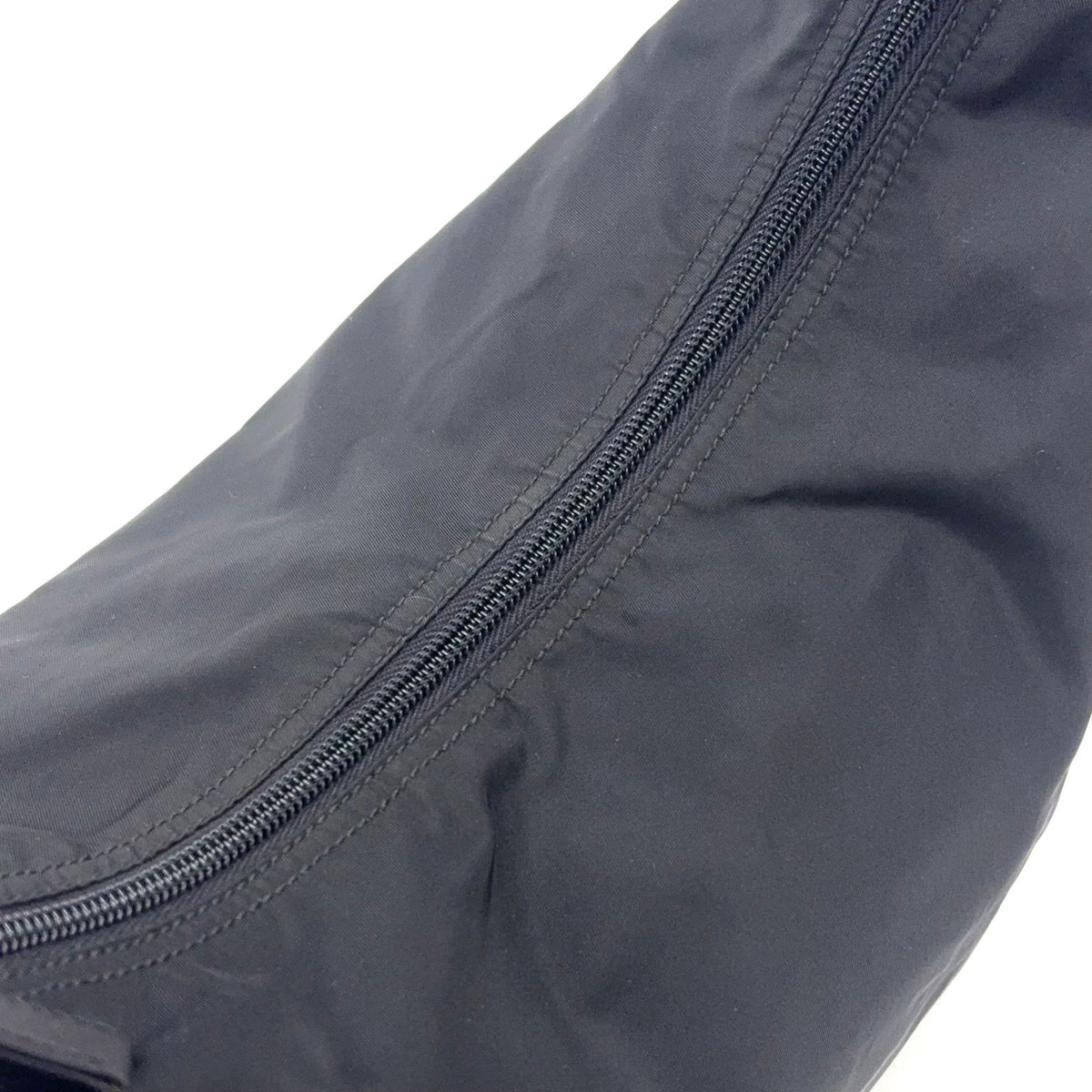 Prada Tessuto Nylon Leather Black Bag Silver — view 6