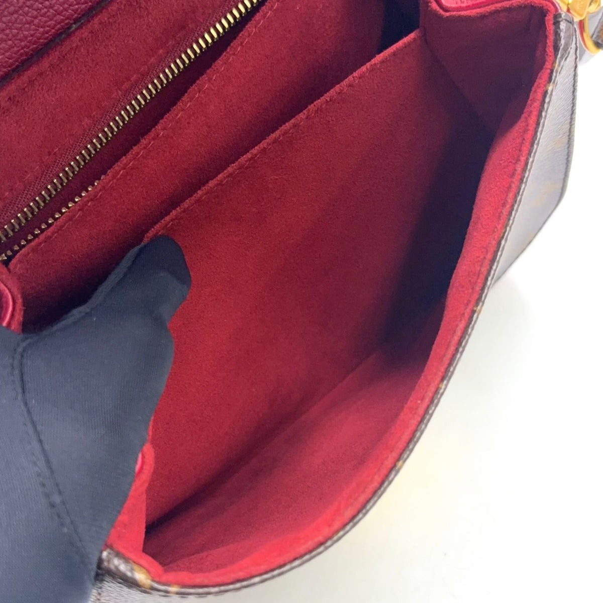Louis Vuitton Monogram Eden PM 2-Way Leather Brown Light Red Handbag Gold — view 5