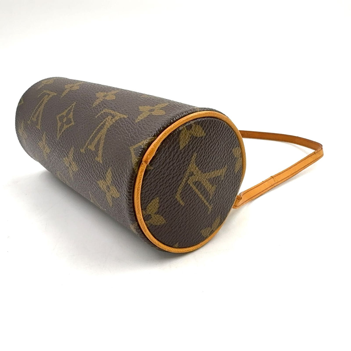 Louis Vuitton Papillon Pouch Leather Brown Light Gold — view 6