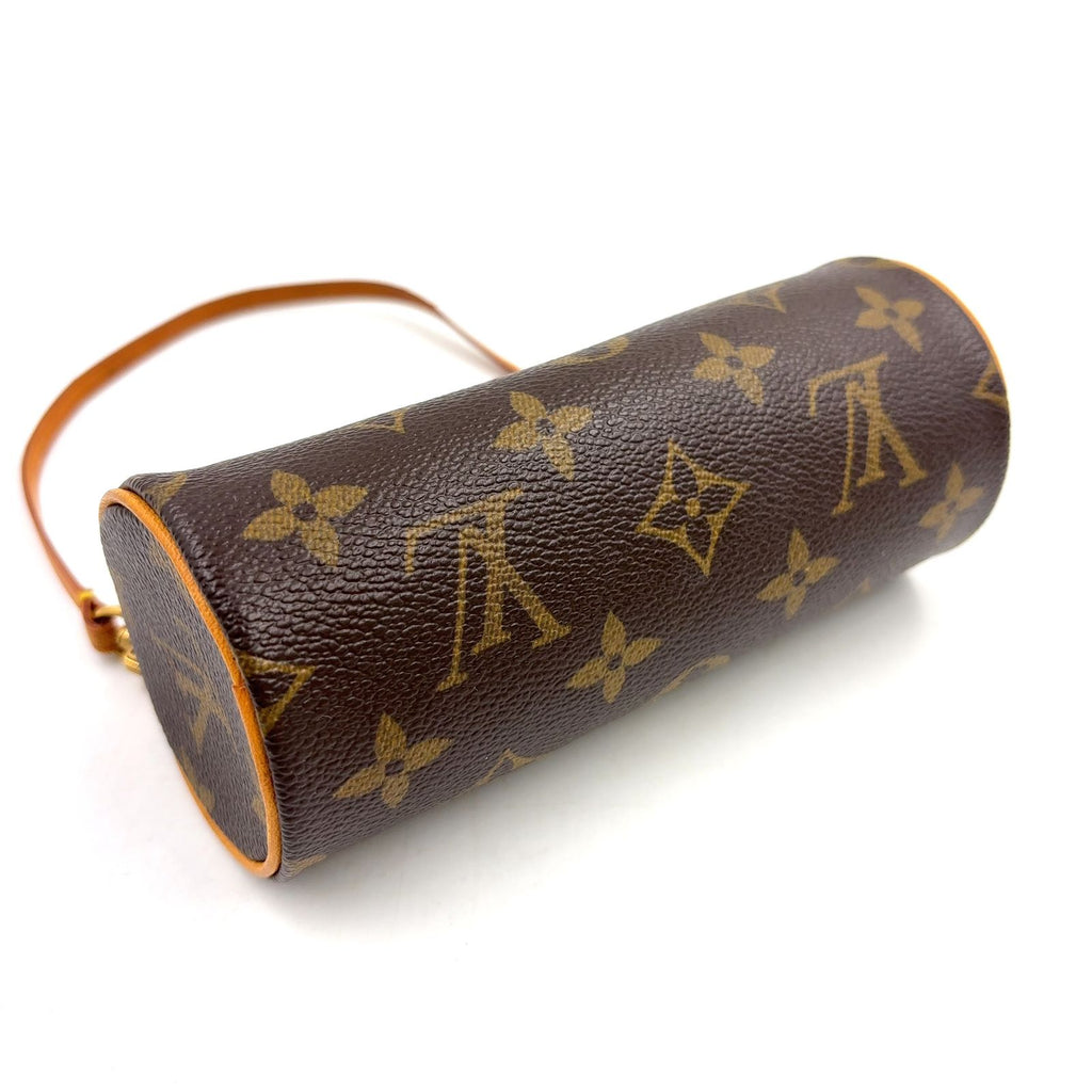 Louis Vuitton Papillon Pouch Leather Brown Light Gold — view 5