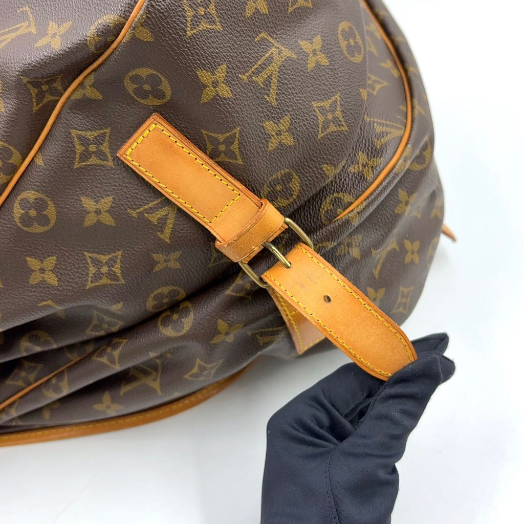 Louis Vuitton Saumur 43 Monogram Leather Brown Light Shoulder Bag Gold — view 7