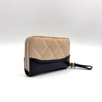 Chanel Gabrielle Leather Black Beige Coin Purse Silver — view 2