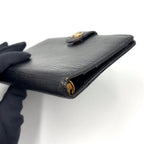 Chanel CC Logo Mini Caviar Leather Black Notebook Cover Gold Agenda — view 6