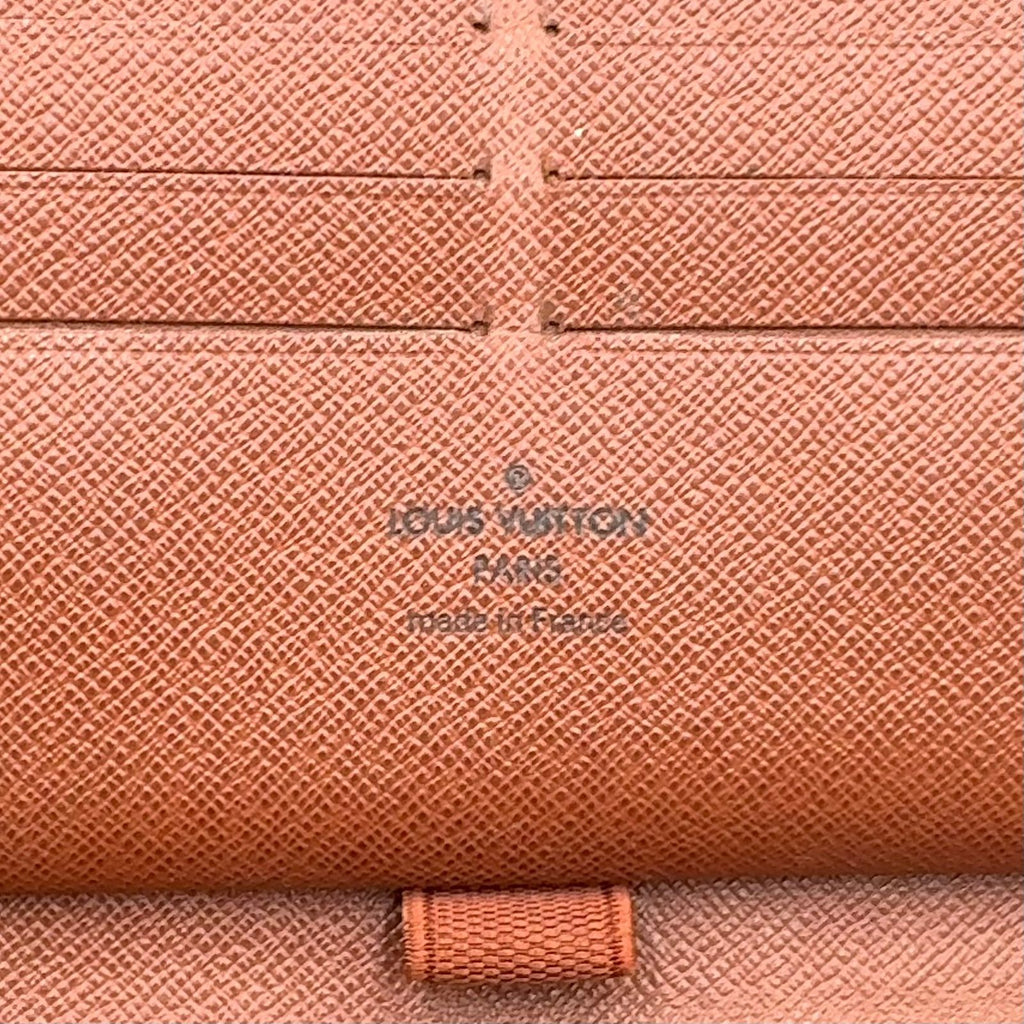 Louis Vuitton Zippy Organizer Monogram Leather Brown Round Wallet Gold — view 4