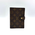 Louis Vuitton Agenda PM Leather Brown Notebook Cover Gold
