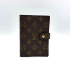Louis Vuitton Agenda PM Leather Brown Notebook Cover Gold