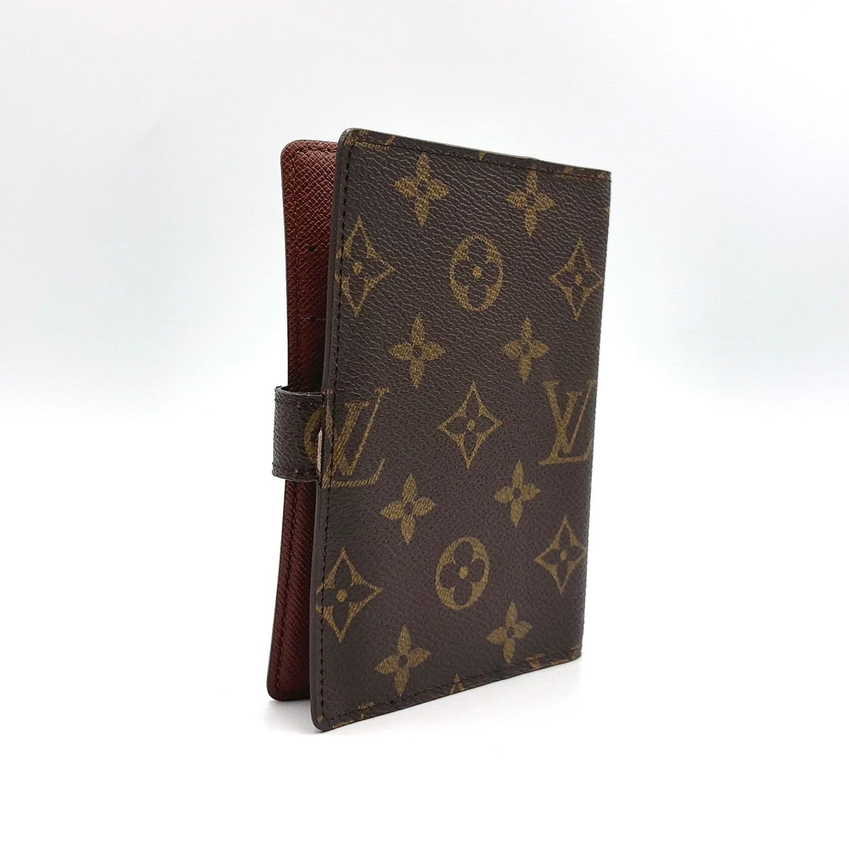 Louis Vuitton Agenda PM Leather Brown Notebook Cover Gold — view 2